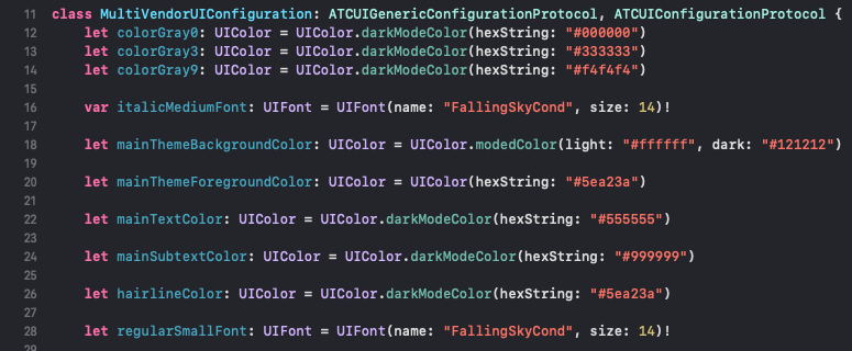 Changing App Colors and Fonts step 2