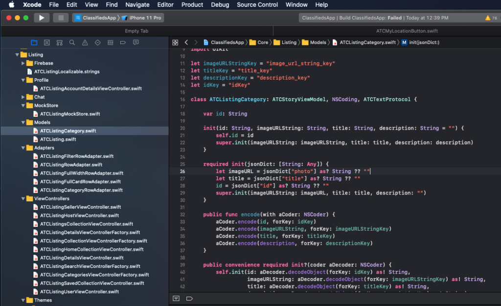 Classifieds Firebase Tables setup step 4