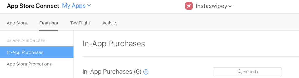 In-App Purchases setup step 2