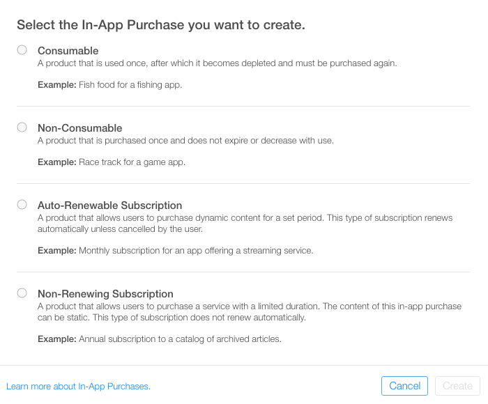 In-App Purchases setup step 3
