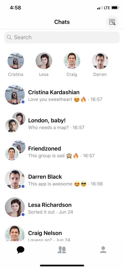 chat iOS app template