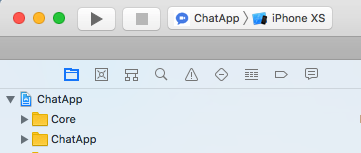 xcode app templates build run chat
