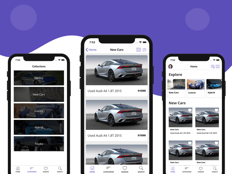 mobile car dealership app template iOS Swift automotive